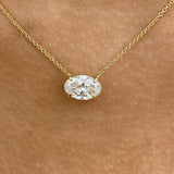 Diamond Pendant Necklace 5 ct Yellow Gold