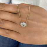 Diamond Pendant Necklace 5 ct Yellow Gold