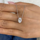 Diamond Pendant Necklace 5 ct White Gold