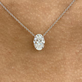 Diamond Pendant Necklace 5 ct White Gold