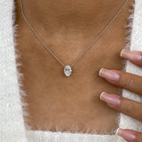 Diamond Pendant Necklace 5 ct White Gold