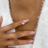 Diamond Pendant Necklace 5 ct Rose Gold