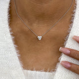 Diamond Pendant Necklace 5 ct White Gold