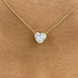 Diamond Pendant Necklace 5 ct Yellow Gold