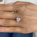 Diamond Pendant Necklace 5 ct White Gold