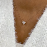 Diamond Pendant Necklace 5 ct Rose Gold