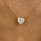 Diamond Pendant Necklace 5 ct Rose Gold