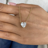 Diamond Pendant Necklace 5 ct Yellow Gold