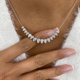 Diamond Pendant Necklace 2.8 ct White Gold