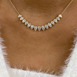 Diamond Charm Necklace 2.8 ct Yellow Gold