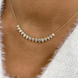 Diamond Charm Necklace 2.8 ct Yellow Gold