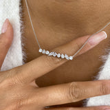 Diamond Bar Necklace 1.2 ct White Gold