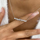 Diamond Bar Necklace 1.2 ct White Gold