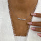 Diamond Bar Necklace 1.2 ct White Gold