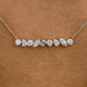 Diamond Bar Necklace 1.2 ct White Gold