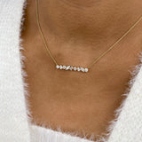 Diamond Bar Necklace 1.2 ct Yellow Gold