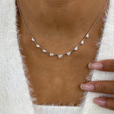 Diamond Link Necklace 2 ct White Gold
