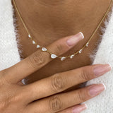 Diamond Link Necklace 2 ct Yellow Gold