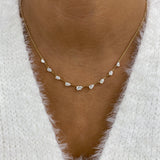 Diamond Link Necklace 2 ct Yellow Gold