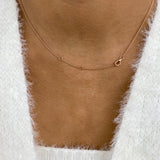 Diamond Link Necklace 2 ct Rose Gold