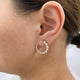 Diamond Half Hoop Earrings 1.9 ct Rose Gold
