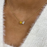 Diamond Pendant Necklace 1.7 ct Yellow Gold