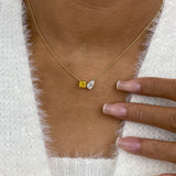 Diamond Pendant Necklace 1.7 ct Yellow Gold