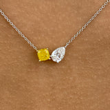 Diamond Pendant Necklace 1.6 ct White Gold