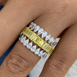 Diamond Band Ring 3.9 ct White Gold