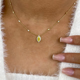 Diamond Pendant Necklace 1 ct Yellow Gold