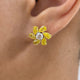 Diamond Stud Earrings 3.4 ct Yellow Gold