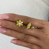 Diamond Stud Earrings 3.4 ct Yellow Gold