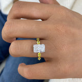 Marcelline Ring 3.6 ct TCW , Solid Gold 14k