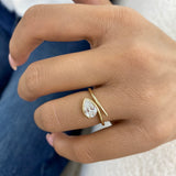 Diamond Promise Ring 0.8 ct Yellow Gold