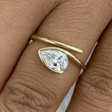 Diamond Promise Ring 0.8 ct Yellow Gold