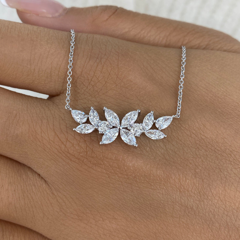 Diamond Pendant Necklace 1.5 ct White Gold