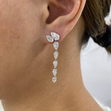 Diamond Drop Earrings 6 ct White Gold