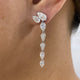 Diamond Drop Earrings Earrings 6 ct White Gold