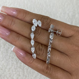 Diamond Drop Earrings 6 ct White Gold