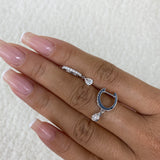 Diamond Dangle Earrings 0.8 ct White Gold