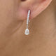 Diamond Dangle Earrings 0.8 ct White Gold