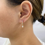 Diamond Dangle Earrings 0.8 ct Yellow Gold