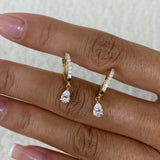 Diamond Dangle Earrings 0.8 ct Yellow Gold