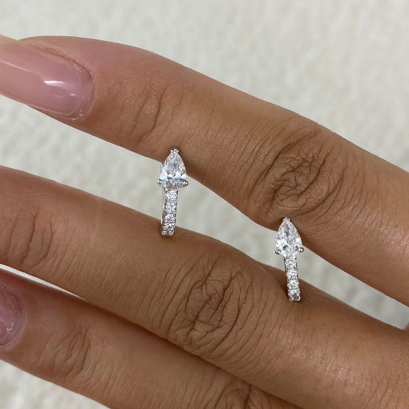 Diamond Hoop Earrings 0.7 ct White Gold