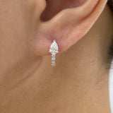 Diamond Hoop Earrings 0.7 ct White Gold