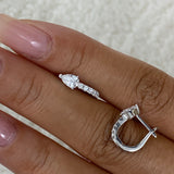 Diamond Hoop Earrings 0.7 ct White Gold