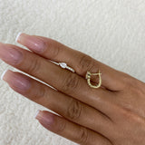 Diamond Hoop Earrings 0.2 ct Yellow Gold