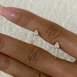 Diamond Hoop Earrings 0.2 ct Yellow Gold