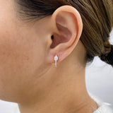 Diamond Hoop Earrings 0.8 ct Rose Gold