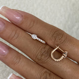 Diamond Hoop Earrings 0.8 ct Rose Gold